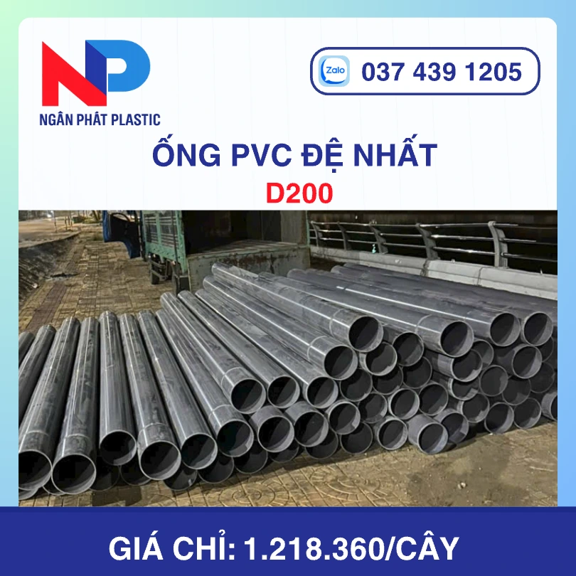 Ống Nhựa PVC D200 Đệ Nhất